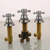Hot Cold Water Control Valve Set Brass Handle Bathroom Mixer Valve