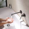 In-Wall Bathroom Brass Basin Faucet Concealed Sink Water Mixer Tap