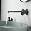 In-Wall Concealed Brass Basin Bathroom Sink Faucet Mixer Tap Set