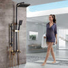Index Bath Brass Jet Shower Faucet Set Body Massage Shower, 8' Rainfall Shower Head With Body Jets 4 Colors Set
