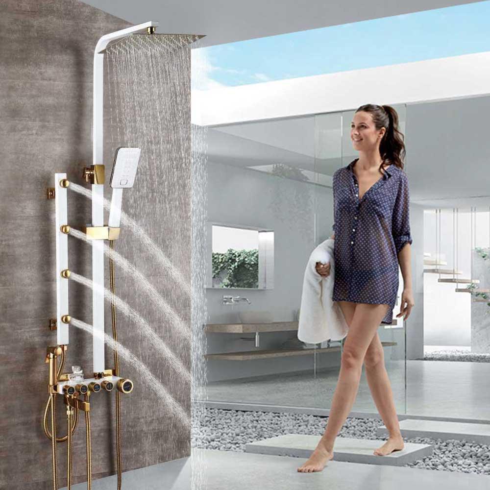 Rainfall outlets shower faucet set