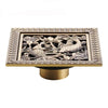 Index Bath Elegant Antique Brass Bathroom Shower Floor Grate Drain