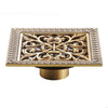Index Bath Elegant Antique Brass Bathroom Shower Floor Grate Drain