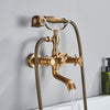 Index Bath Golden Brass Bath Shower Faucet Set Wall Mounted Swan Bathroom Faucet