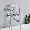 Index Bath Golden Brass Bath Shower Faucet Set Wall Mounted Swan Bathroom Faucet