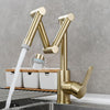 Index Bath Kitchen Sink Faucet Hot and Cold Brass Folded Faucet