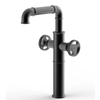 Industrial Brass Kitchen Faucet Hot Cold Crane Doule Handles Mixer Tap