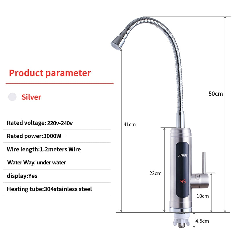 Instant Water Heater Faucet Tankless Heaters Kitchen Hot Water Tap