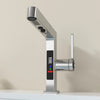 Intelligent LED Digital Display Pull-Out Basin Faucet Brass Mixer Tap