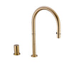 Invisible Pull-Out Kitchen Faucet Brass Double Hole Sink Mixer Tap