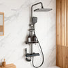 Bath Shower Set Stainless Steel Shower Faucet System with Storage Shelf