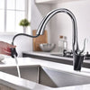 Kitchen Sink Brass Mixer Tap Pull Out Single Handle Deck Faucet