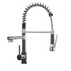 Kitchen Spring Faucet Pull Down Pull Out Dual Spouts 360 Rotation Tap