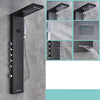 LED Black Bathroom Shower Panel Digital Screen Hot Cold Water Mixer