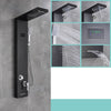 LED Black Bathroom Shower Panel Digital Screen Hot Cold Water Mixer