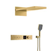 LED Brass Embedded Ceiling Rain Shower System Thermostatic Mixer