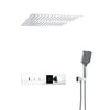 LED Brass Embedded Ceiling Rain Shower System Thermostatic Mixer