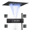 LED Brass Temperature Thermostatic Shower System with Massage Body Jet