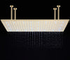 LED Large Rainfall Shower Head Ceiling Brass Bathroom Shower with Arm