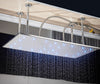 LED Large Rainfall Shower Head Ceiling Brass Bathroom Shower with Arm