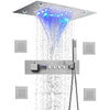 LED Brass Temperature Thermostatic Shower System with Massage Body Jet