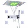 LED Brass Temperature Thermostatic Shower System with Massage Body Jet