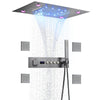 LED Brass Temperature Thermostatic Shower System with Massage Body Jet
