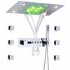 LED Brass Temperature Thermostatic Shower System with Massage Body Jet