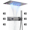 LED Brass Temperature Thermostatic Shower System with Massage Body Jet