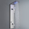 LED Light Waterfall Shower Faucet SPA Massage Black Bathroom Shower