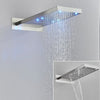 LED Rain Waterfall Three Colors Change Wall Mounted Showerhead