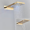 LED Rain Waterfall Three Colors Change Wall Mounted Showerhead