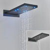 LED Rain Waterfall Three Colors Change Wall Mounted Showerhead