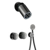 LED Rainfall Head with 2-Function Hot Cold Mixer Brass Shower System