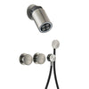 LED Rainfall Head with 2-Function Hot Cold Mixer Brass Shower System