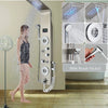 LED Stainless Steel Shower Panel Waterfall SPA Massage Jet Tub Mixer
