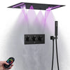 LED Thermostatic Brass Shower System with Body Jets and Handheld Spray