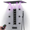 LED Thermostatic Brass Shower System with Body Jets and Handheld Spray
