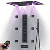 LED Thermostatic Brass Shower System with Body Jets and Handheld Spray