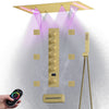 LED Thermostatic Brass Shower System with Body Jets and Handheld Spray