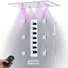 LED Thermostatic Brass Shower System with Body Jets and Handheld Spray