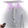 LED Thermostatic Brass Shower System with Body Jets and Handheld Spray
