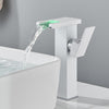 LED Waterfall Faucet Color Changes With Temperature Basin Mixer Tap