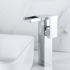 LED Waterfall Faucet Color Changes With Temperature Basin Mixer Tap