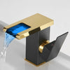 LED Waterfall Faucet Color Changes With Temperature Basin Mixer Tap