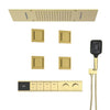 Luxury Brass Embedded Rain Shower System LED Digital Display Mixer