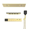 Luxury Brass Embedded Rain Shower System LED Digital Display Mixer