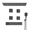 Luxury Brass Embedded Rain Shower System LED Digital Display Mixer