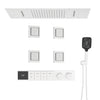 Luxury Brass Embedded Rain Shower System LED Digital Display Mixer