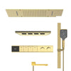 Luxury Brass Embedded Rain Shower System LED Digital Display Mixer